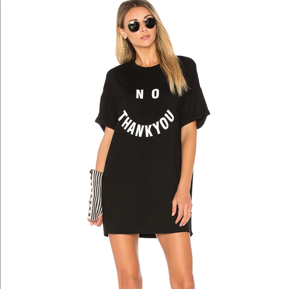 by the way. “No Thank You” tee dress, Size XS